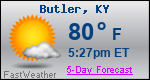 Weather Forecast for Butler, KY