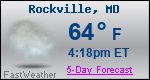 Weather Forecast for Rockville, MD