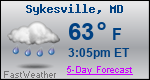 Weather Forecast for Sykesville, MD