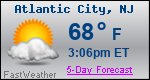 Weather Forecast for Atlantic City, NJ