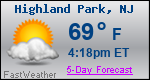 Weather Forecast for Highland Park, NJ