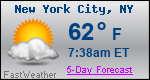 Weather Forecast for New York, NY