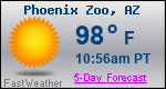 Weather Forecast for Phoenix Zoo, AZ