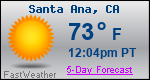 Weather Forecast for Santa Ana, CA