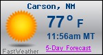 Weather Forecast for Carson, NM
