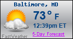 Weather Forecast for Baltimore, MD