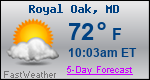 Weather Forecast for Royal Oak, MD