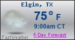 Weather Forecast for Elgin, TX
