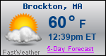 Weather Forecast for Brockton, MA
