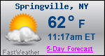 Weather Forecast for Springville, NY