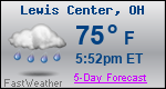 Weather Forecast for Lewis Center, OH