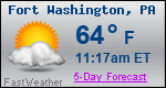 Weather Forecast for Fort Washington, PA