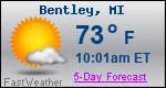 Weather Forecast for Bentley, MI