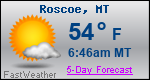 Weather Forecast for Roscoe, MT
