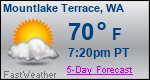 Weather Forecast for Mountlake Terrace, WA