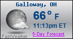 Weather Forecast for Galloway, OH