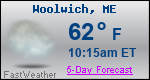 Weather Forecast for Woolwich, ME