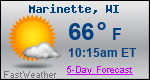 Weather Forecast for Marinette, WI