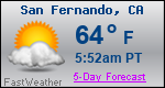 Weather Forecast for San Fernando, CA
