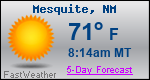 Weather Forecast for Mesquite, NM