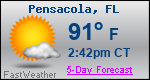 Weather Forecast for Pensacola, FL