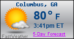 Weather Forecast for Columbus, GA