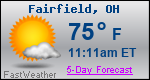 Weather Forecast for Fairfield, OH