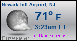 Weather Forecast for Newark International Airport, NJ