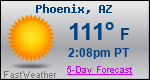 Weather Forecast for Phoenix, AZ