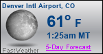 Weather Forecast for Denver International Airport, CO