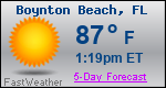 Weather Forecast for Boynton Beach, FL