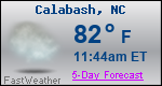 Weather Forecast for Calabash, NC