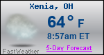 Weather Forecast for Xenia, OH