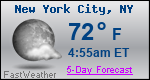 Weather Forecast for New York, NY