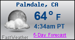 Weather Forecast for Palmdale, CA