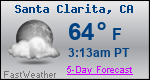 Weather Forecast for Santa Clarita, CA