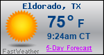 Weather Forecast for Eldorado, TX
