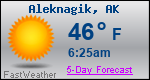 Weather Forecast for Aleknagik, AK