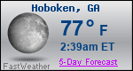 Weather Forecast for Hoboken, GA