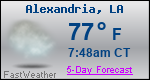 Weather Forecast for Alexandria, LA