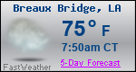 Weather Forecast for Breaux Bridge, LA