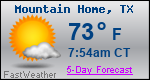 Weather Forecast for Mountain Home, TX