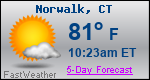 Weather Forecast for Norwalk, CT
