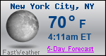 Weather Forecast for New York, NY