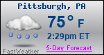 Weather Forecast for Pittsburgh, PA