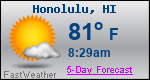 Weather Forecast for Honolulu, HI