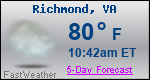 Weather Forecast for Richmond, VA