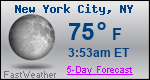 Weather Forecast for New York, NY