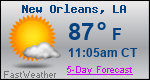 Weather Forecast for New Orleans, LA