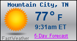 Weather Forecast for Mountain City, TN